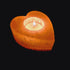 Orange Selenite Tealight Holder - Heart