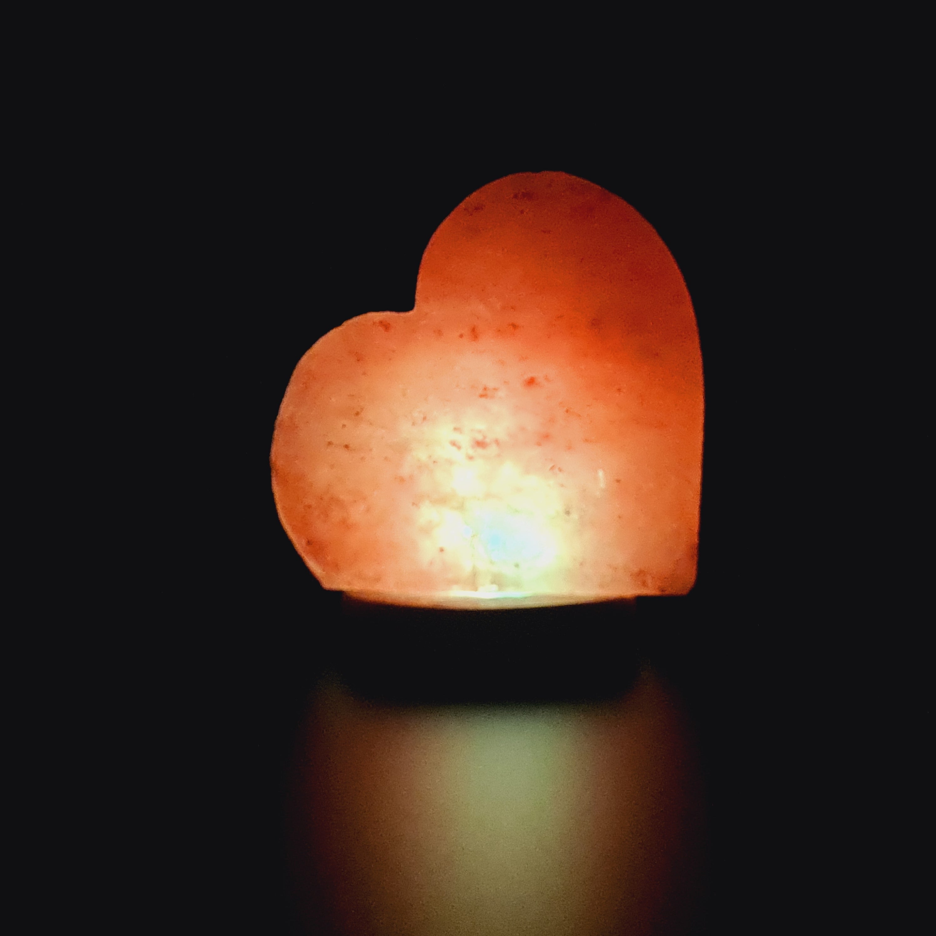 Himalayan Salt Colour Changing USB Lamp - Heart