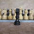 Fossil and Black Marble Handmade Chess Set 15''