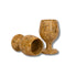 Elegant Fossil Stone Goblet Set of 2 - Luxurious Home Accent