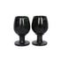 Elegant Black Zebra Marble Goblet Set of 2 - Luxurious Home Accent