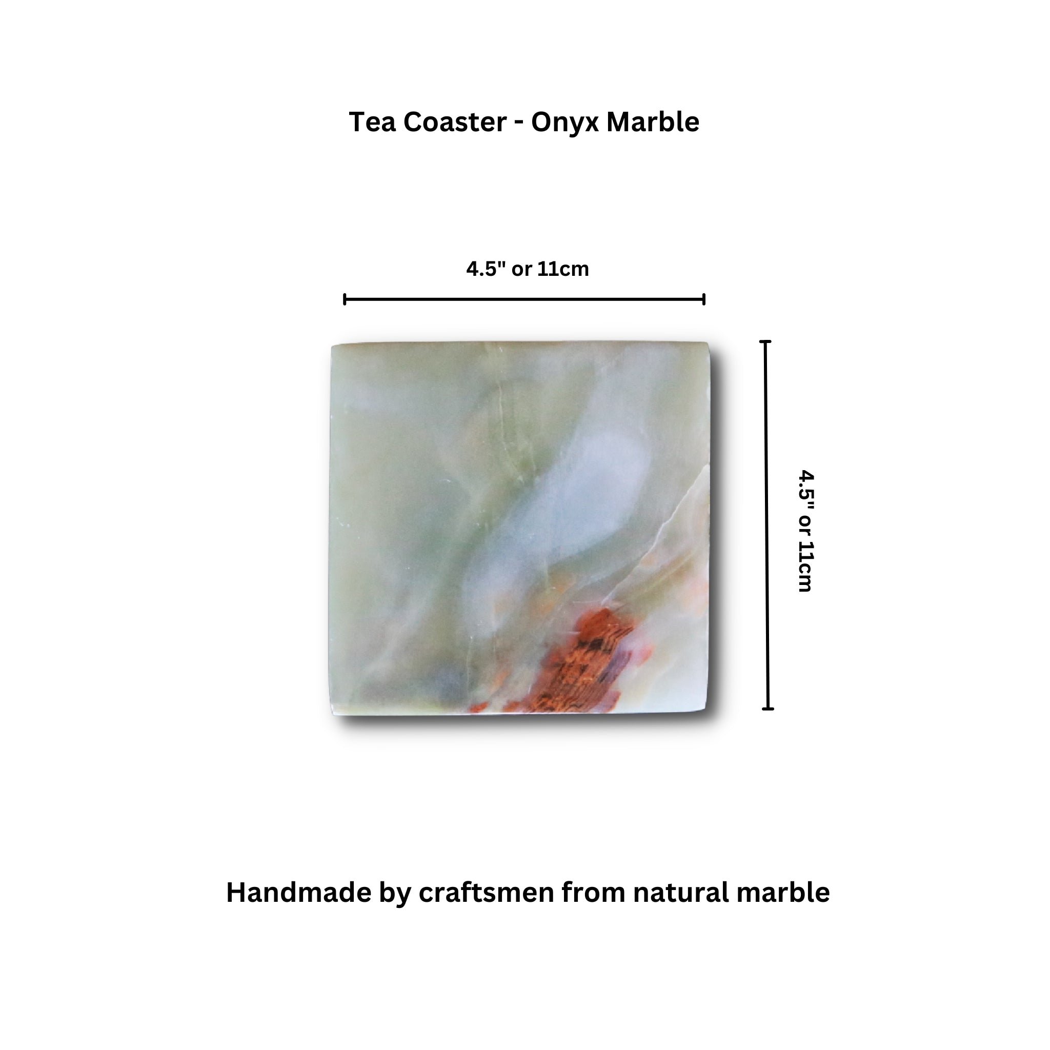 Onyx Marble Tea Coasters - Square  (Set of 6)