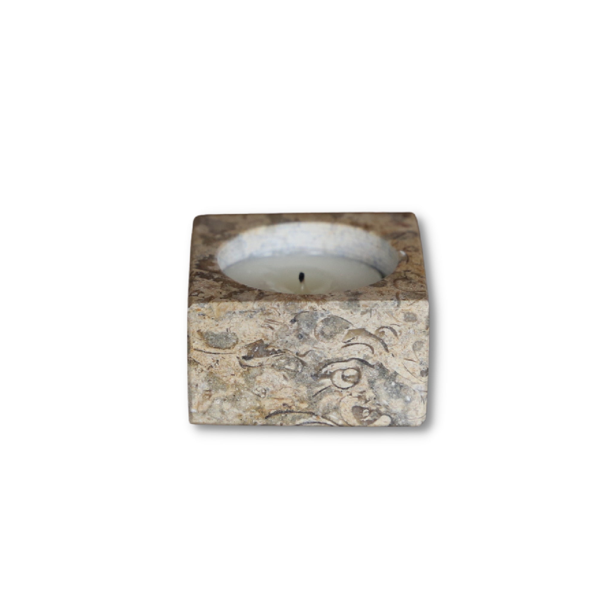 Onyx Tea Light Holder - Square (1 Hole)