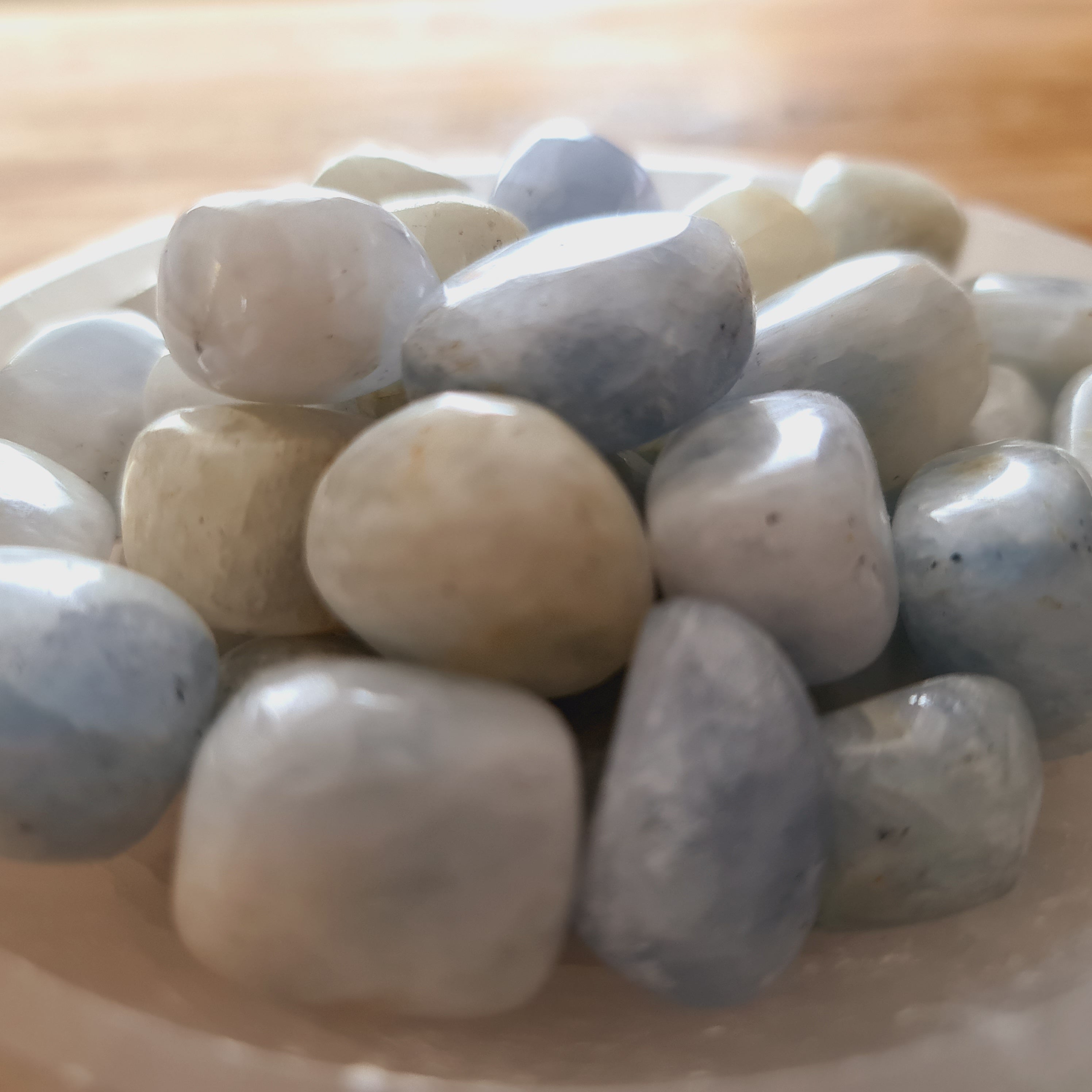 Blue Calcite Tumbled Stone, Calcite Polished Tumble Stones, Relaxing Stone, Healing Stone, Chakra Stone, Spiritual Stone, Healing Crystal