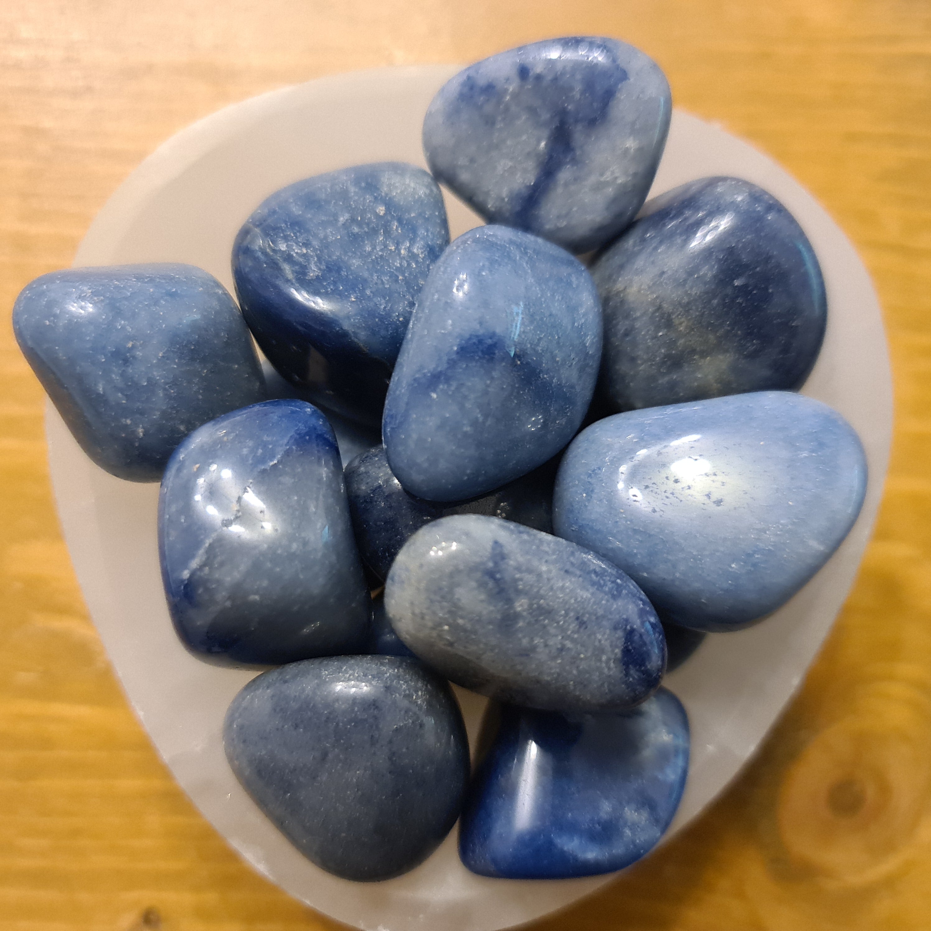 Blue Quartz Tumbled Stones, Blue Quartz Polished Tumble Stones, Healing Crystals, Chakra Reiki Healing Gemstone