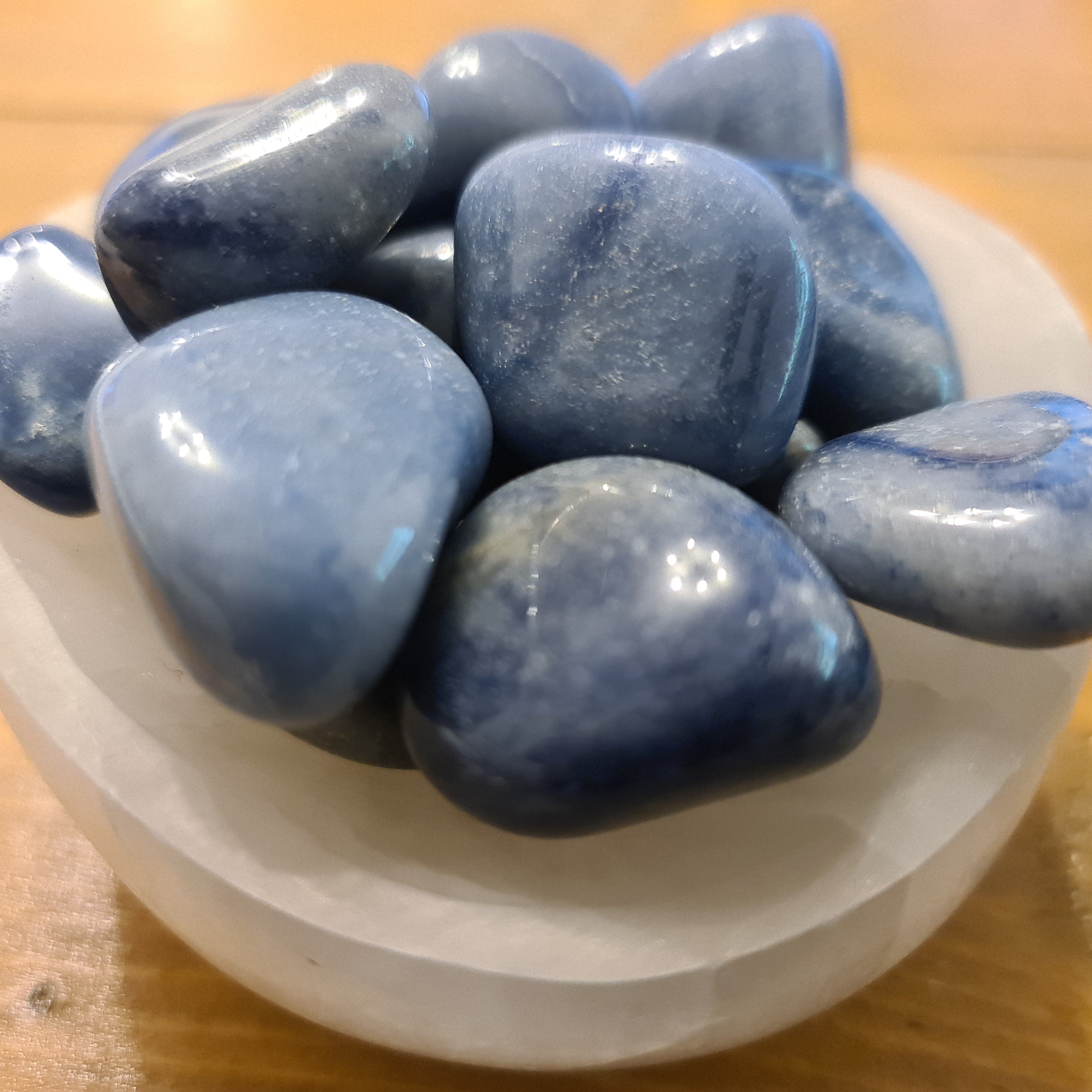 Blue Quartz Tumbled Stones, Blue Quartz Polished Tumble Stones, Healing Crystals, Chakra Reiki Healing Gemstone