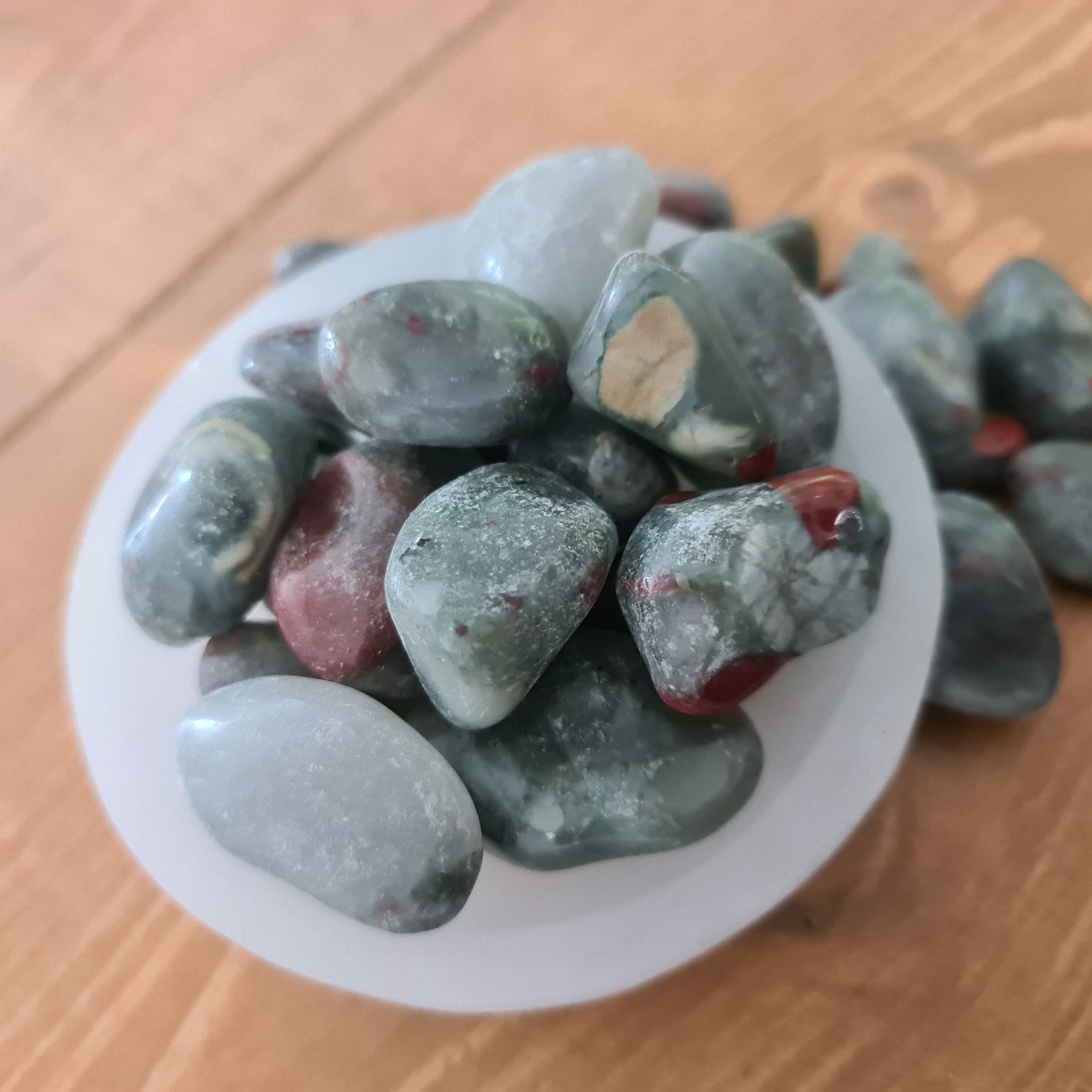 Blood Stone Tumbled Stones, Crystal Tumblestones, High Quality Polished Blood stone, Energy blessed, Blood Purifier, Calming Stone