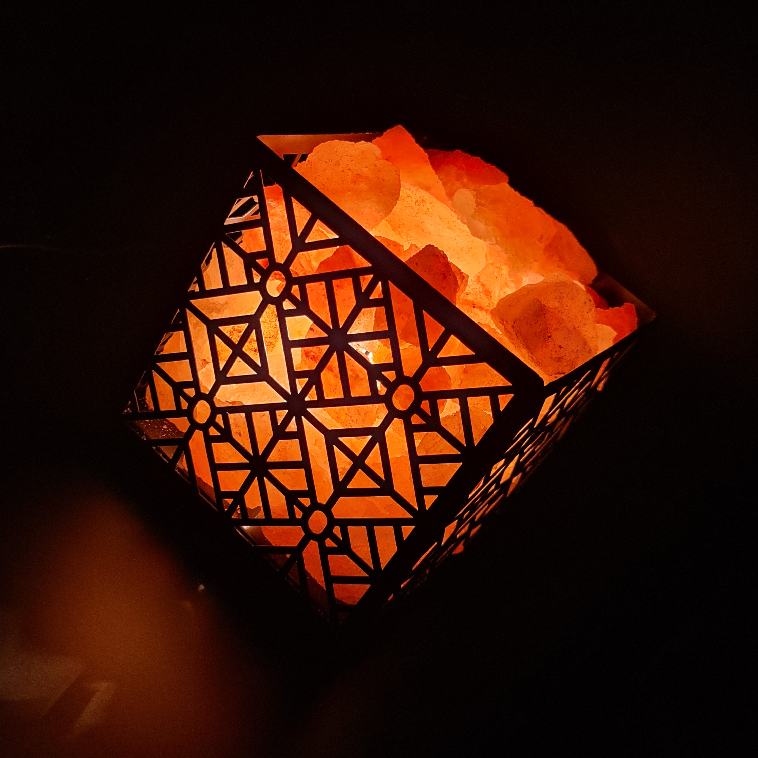 Himalayan Salt Lamp - Square Basket