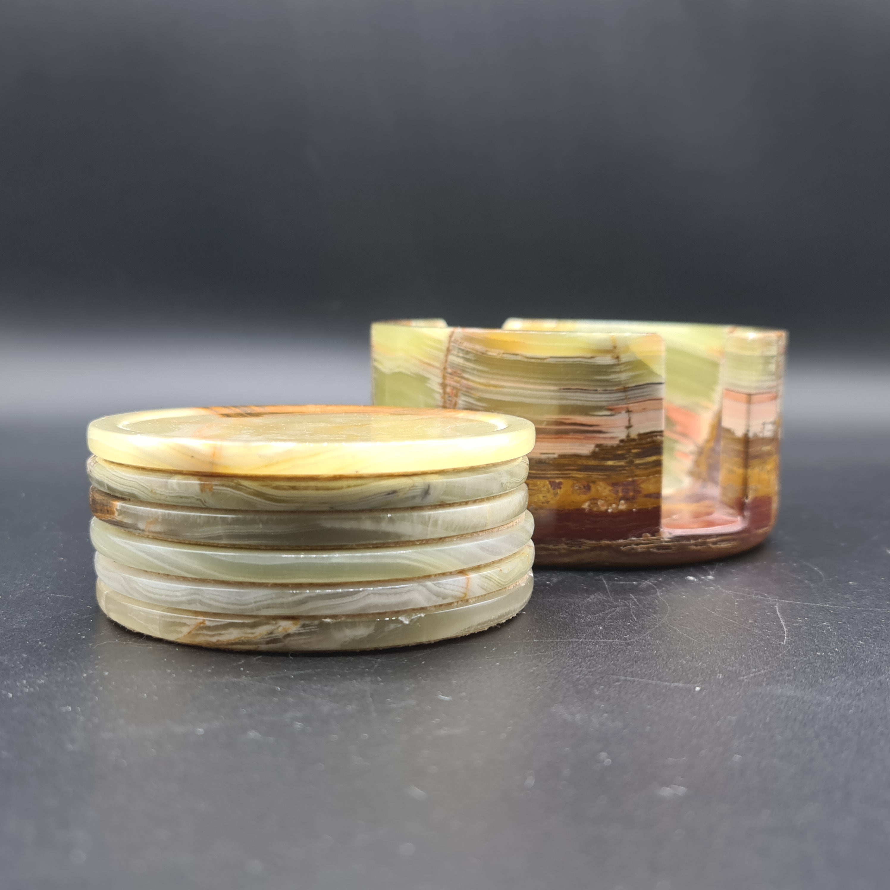 Marble (Onyx) Tea Coasters - Set of 6