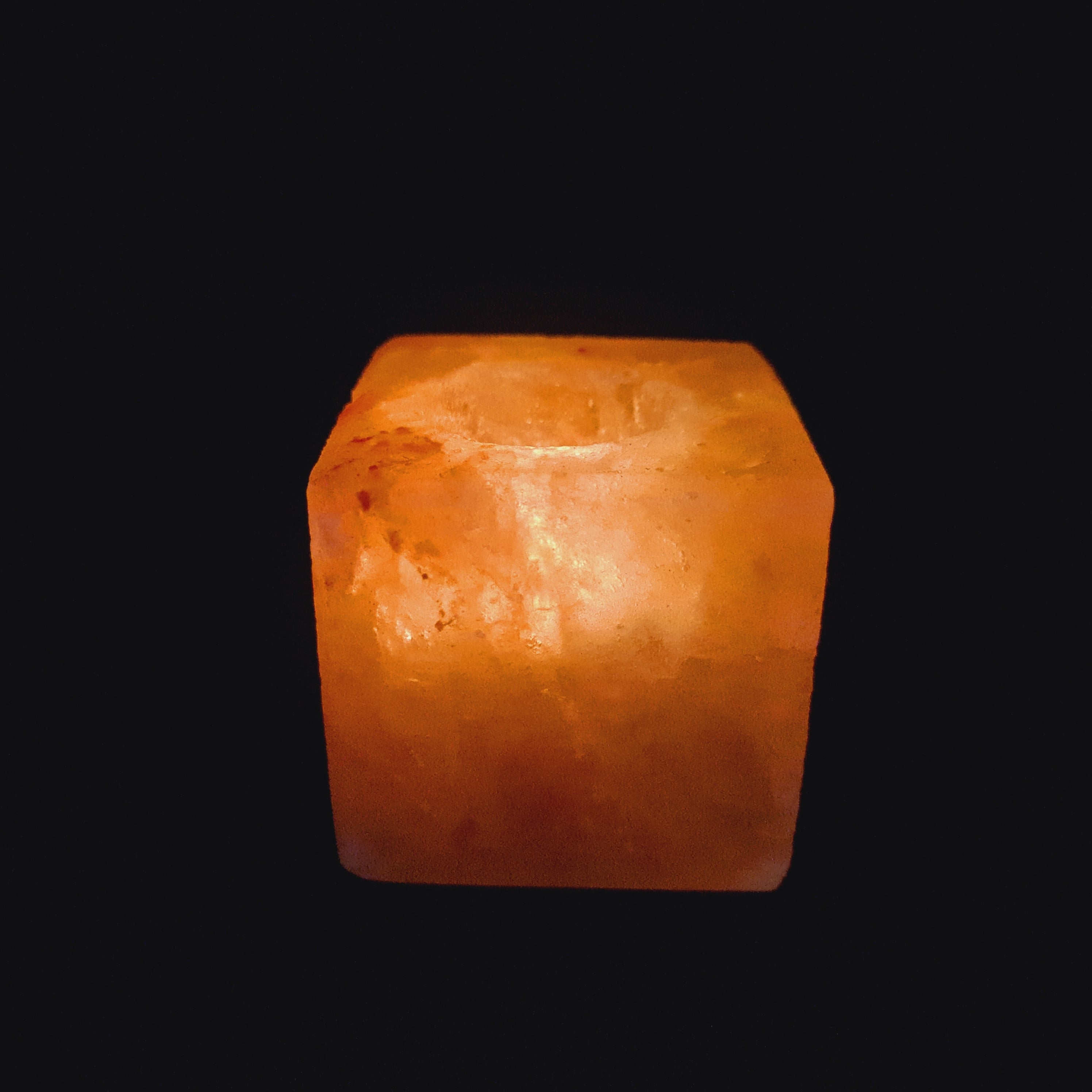 Himalayan Salt Tea Light Holder - Cube