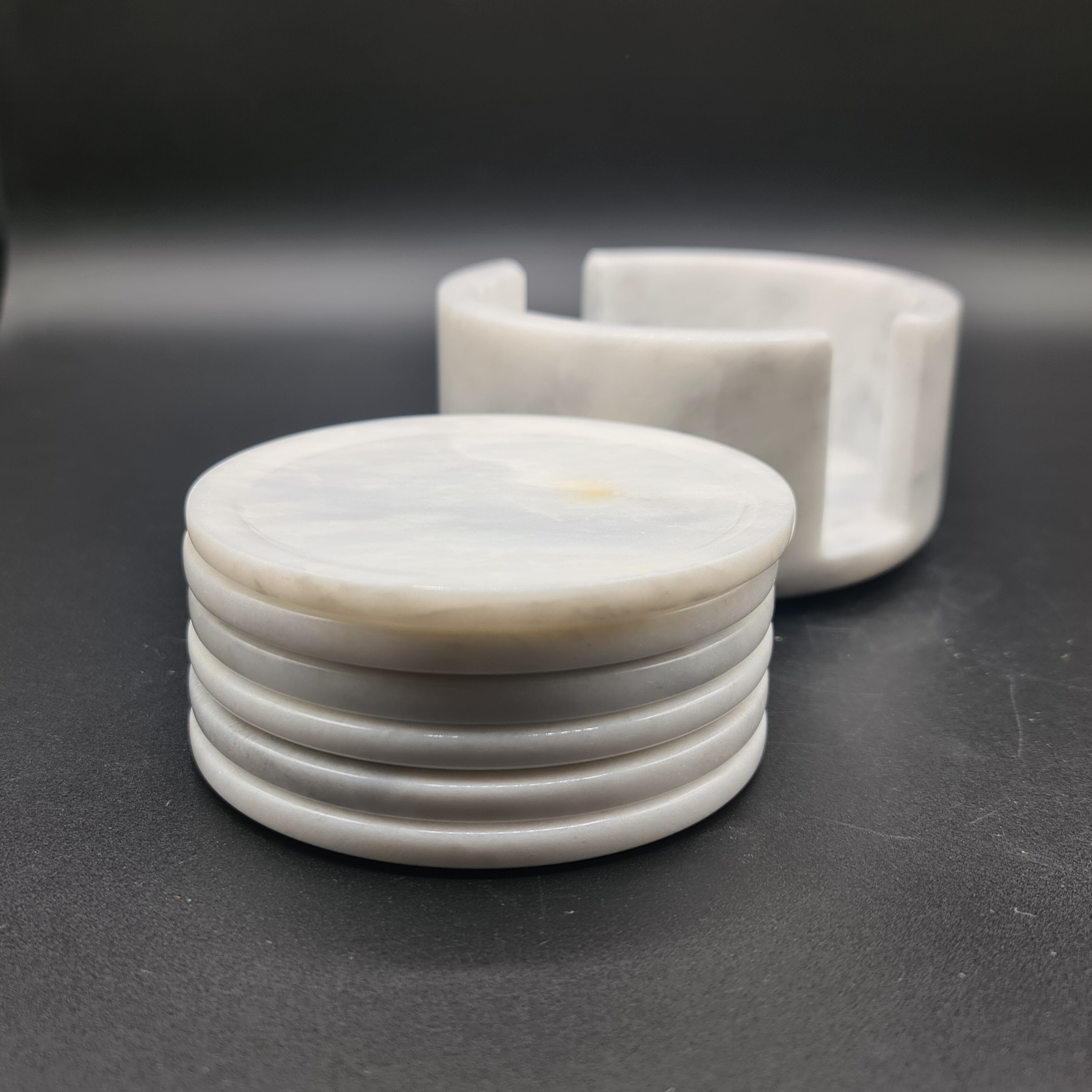 White Marble (Onyx) Tea Coaster - Set of 6