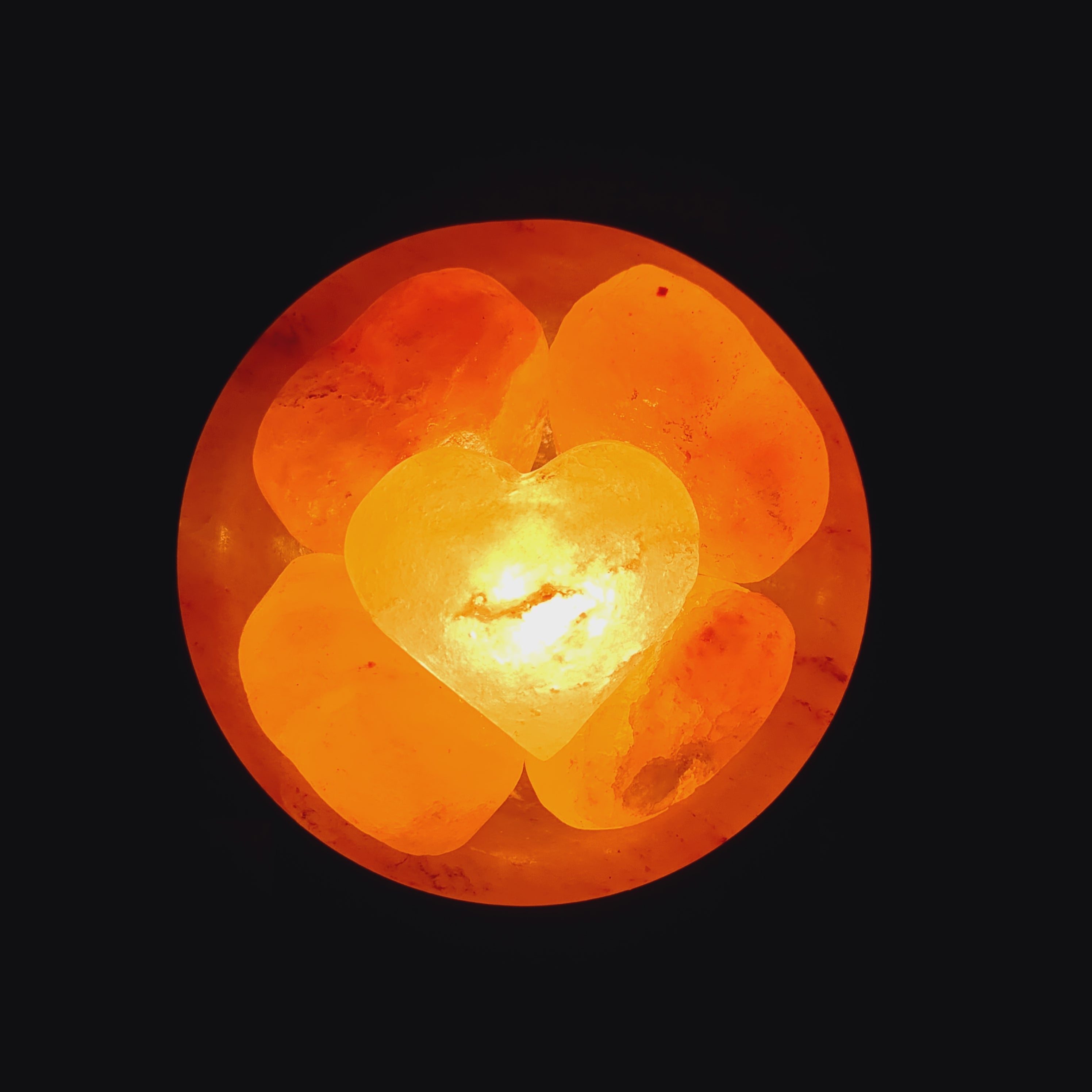 Himalayan Salt Lamp Fire Bowl - Heart