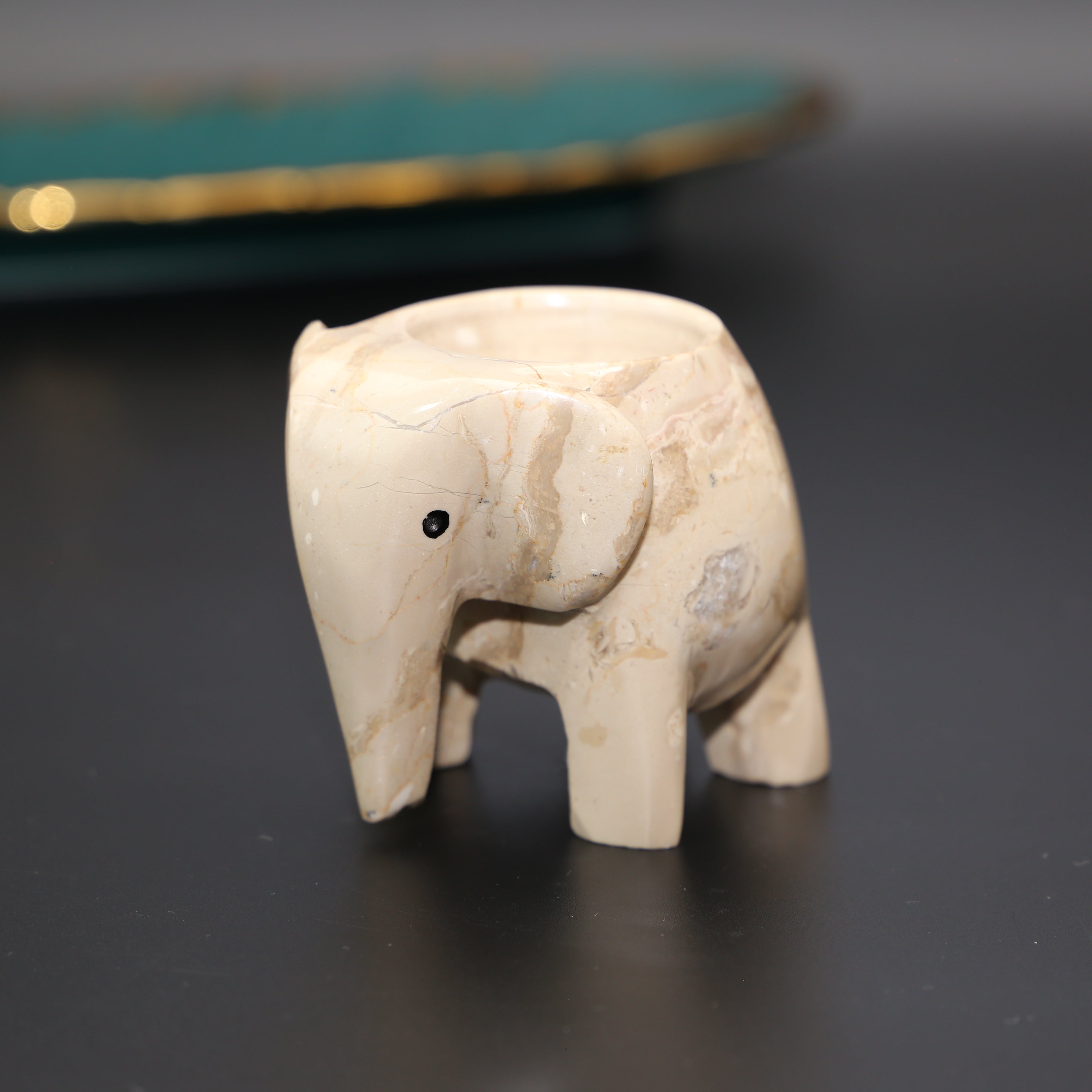 Verona Marble Elephant Tealight Holder - Verona