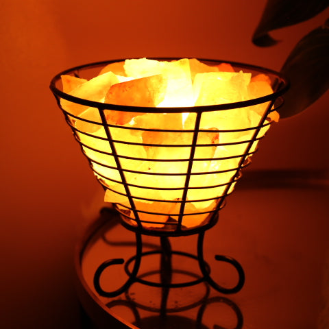 Himalayan Salt Lamp - 3D Inverted Basket