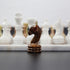 Onyx and White Marble Handmade Chess Set 15''