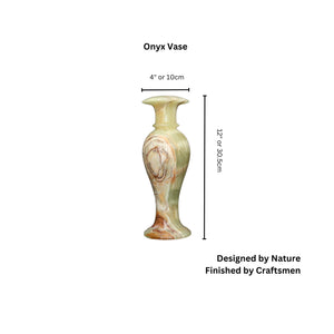 Green onyx natural real jemstone vase ④