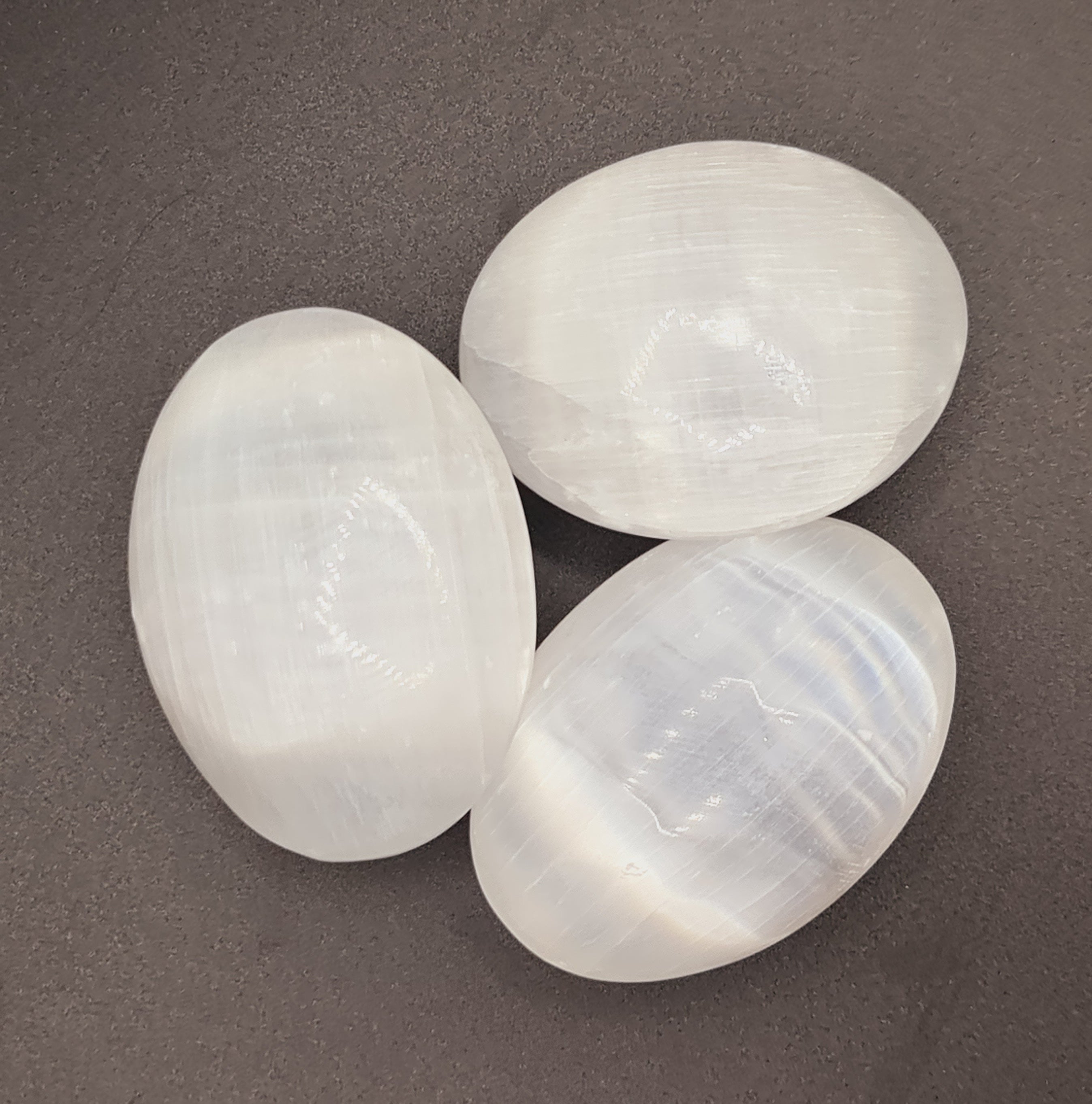 Selenite Palm Stones (Available in 3 sizes)
