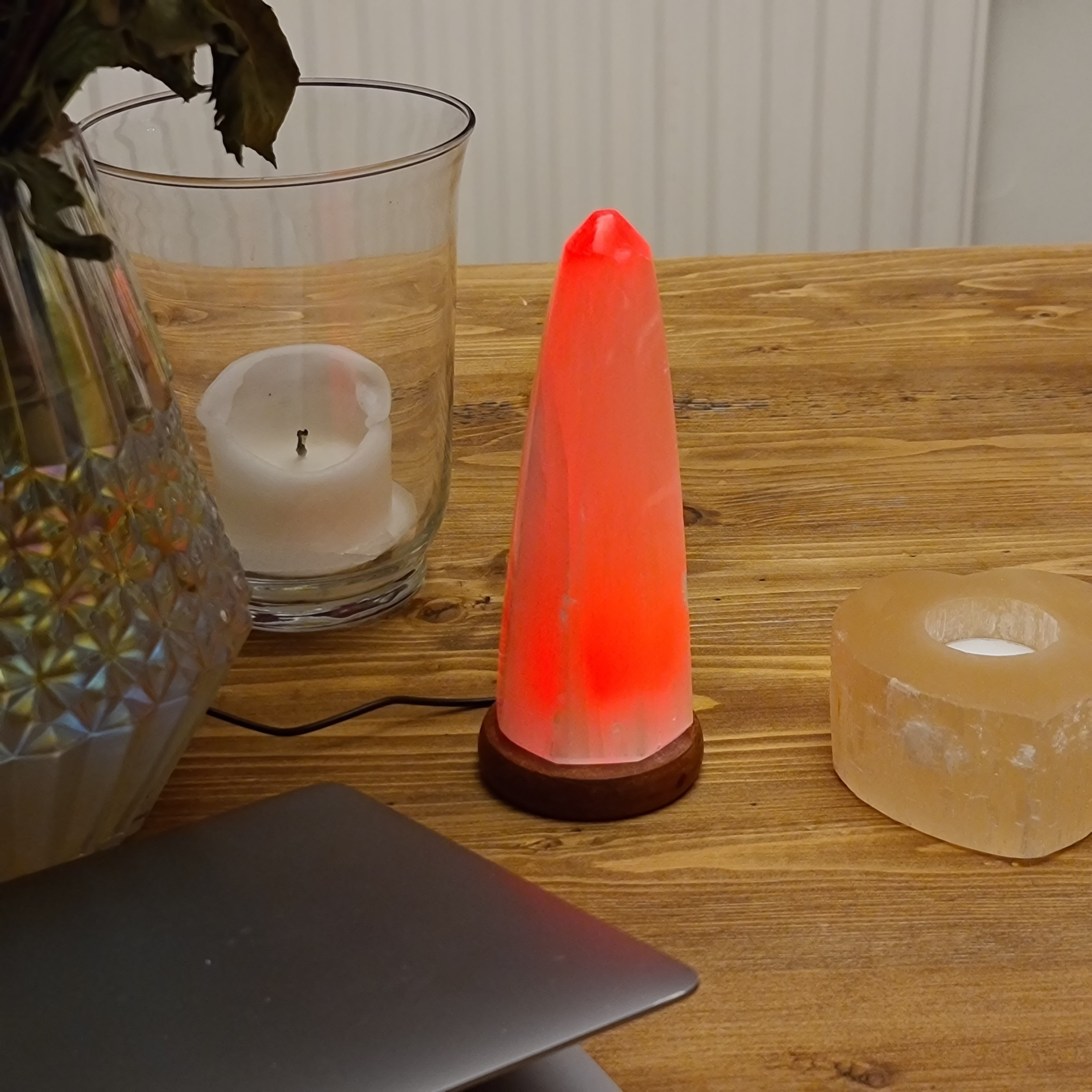 Selenite USB lamp - Mountain