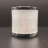 Selenite Tealight with black marble - Half square