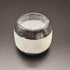 Selenite Tealight holder with black marble - Cylinder
