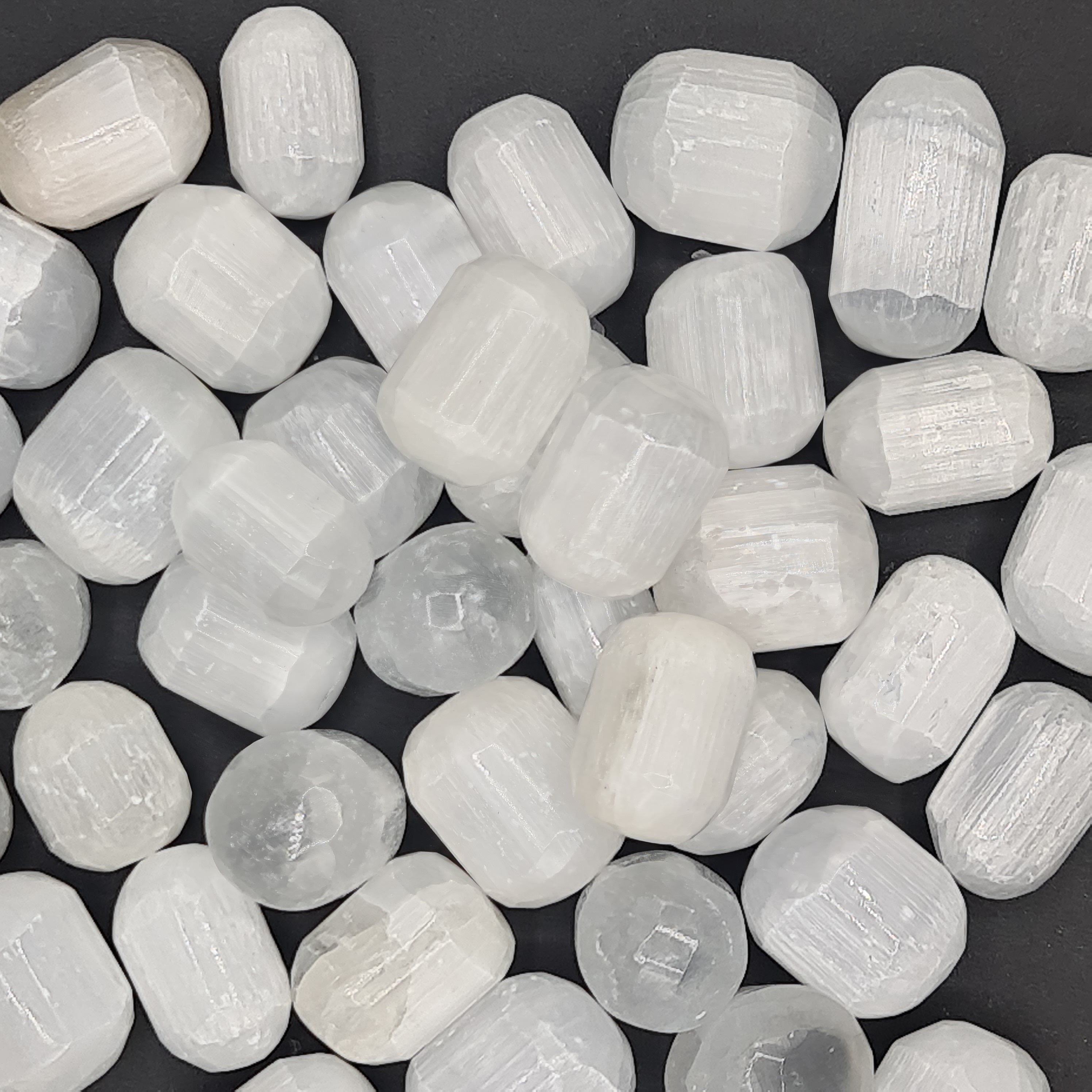White Selenite Tumble stones