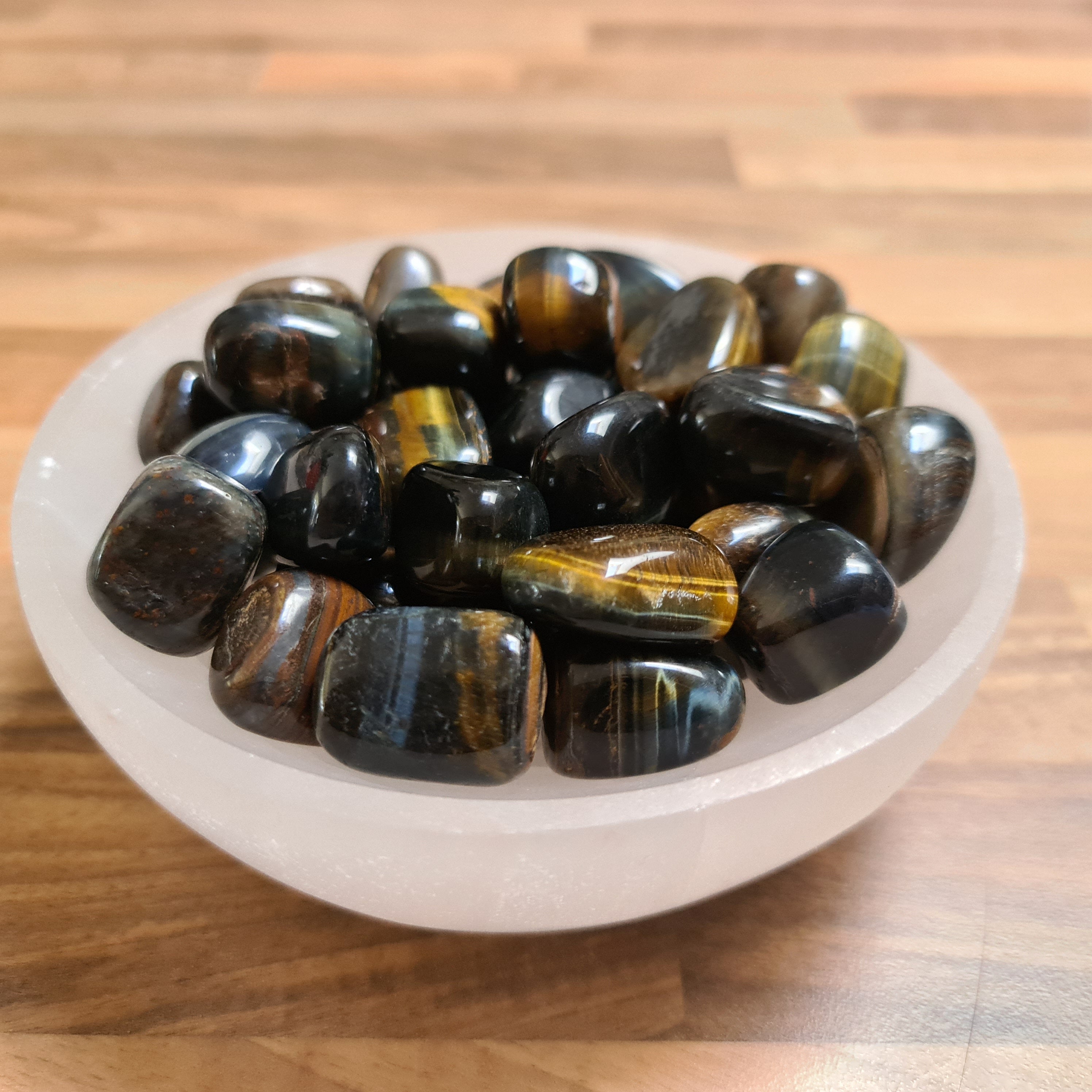 Blue Tigers Eye Tumbled Stones, Healing Stones, Crystal Healing, Chakra Stones, Polished, Blue Tigers Eye Healing Stone, Releases Stress