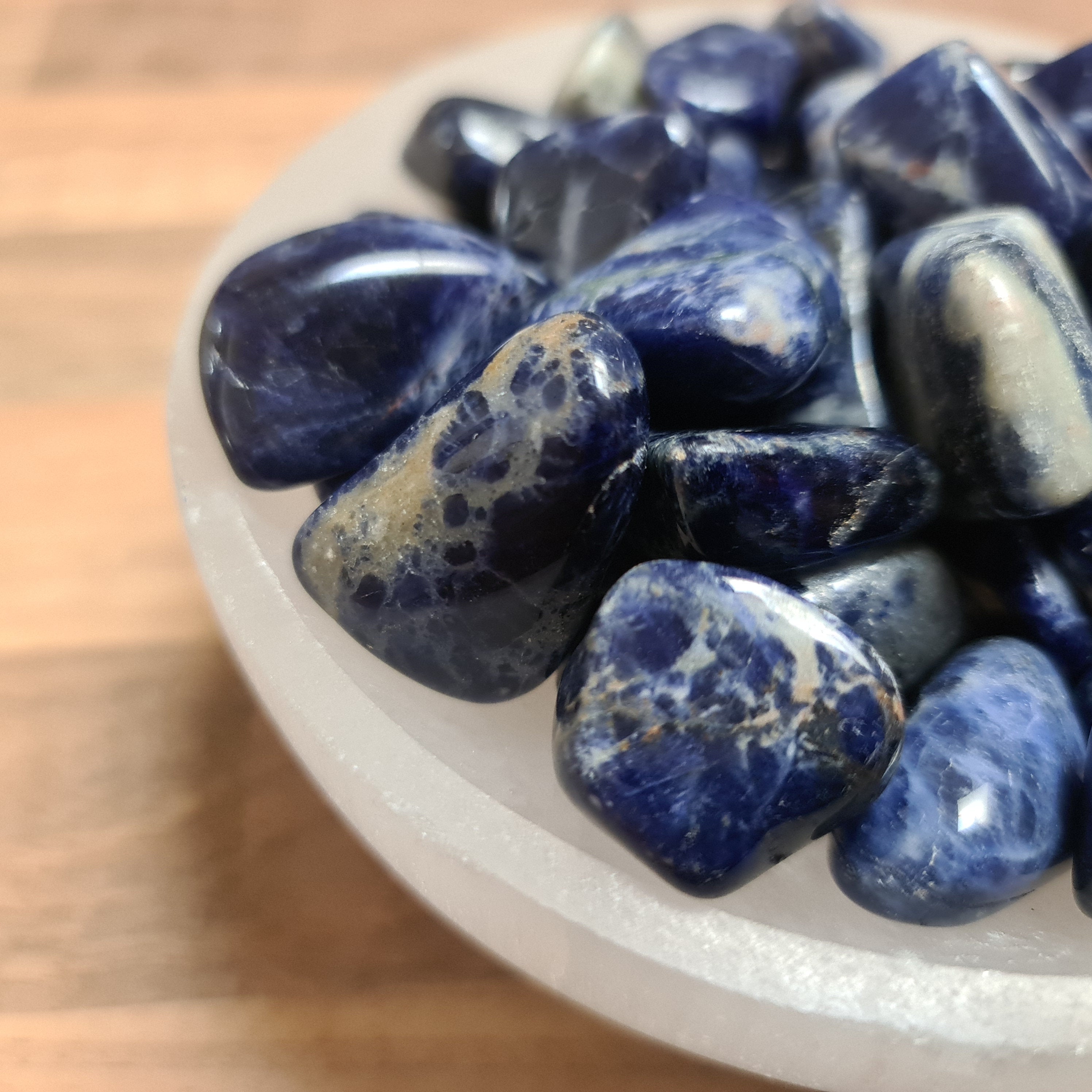 Sodalite Tumble Stones, Sodalite Tumbled Stones, Crystals for Grids & Reiki Work, Logic Stone, Healing Crystals, Blue Tumbled Stone